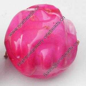 Spray-Painted Acrylic Beads, 23mm, Sold by Bag