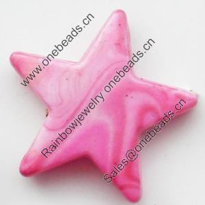 Spray-Painted Acrylic Beads, Star, 27x28mm, Sold by Bag