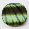 Spray-Painted Acrylic Beads, Twist Flat Round 35x35mm, Sold by Bag