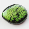 Spray-Painted Acrylic Beads, Flat Teardrop 24x18mm, Sold by Bag