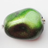 Spray-Painted Acrylic Beads, 17x13mm, Sold by Bag