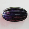 Spray-Painted Acrylic Beads, Fluted Oval 29x17mm Hole:3mm, Sold by Bag