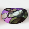 Spray-Painted Acrylic Beads, Nugget 40x24mm Hole:2mm, Sold by Bag