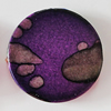 Spray-Painted Acrylic Beads, Flat Round 22mm Hole:1.5mm, Sold by Bag