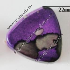 Spray-Painted Acrylic Beads, Triangle 22mm Hole:2mm, Sold by Bag