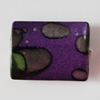 Spray-Painted Acrylic Beads, Rectangle 25x18mm Hole:2.5mm, Sold by Bag