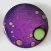 Spray-Painted Acrylic Beads, Flat Round 25mm Hole:1.5mm, Sold by Bag