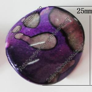 Spray-Painted Acrylic Beads, Twist Flat Round 25mm Hole:2mm, Sold by Bag