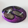 Spray-Painted Acrylic Beads, Flat Oval 28x19mm Hole:2mm, Sold by Bag