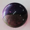 Spray-Painted Acrylic Beads, Flat Round 17mm Sold by Bag