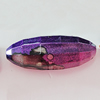Spray-Painted Acrylic Beads, Faceted Oval 31x12mm Sold by Bag
