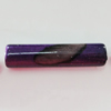 Spray-Painted Acrylic Beads, Tube 34x8mm Sold by Bag