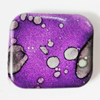 Spray-Painted Acrylic Beads, Rectangle 32x29mm Hole:2mm, Sold by Bag