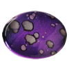 Spray-Painted Acrylic Beads, Flat Oval 40x28mm Hole:1.5mm, Sold by Bag