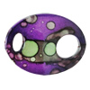 Spray-Painted Acrylic Beads, 58x48mm Hole:2mm, Sold by Bag