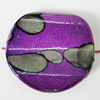 Spray-Painted Acrylic Beads, Twist Flat Round 35x35mm Hole:2mm, Sold by Bag