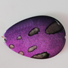 Spray-Painted Acrylic Beads, Flat Teardrop 38x27mm Hole:1.5mm, Sold by Bag