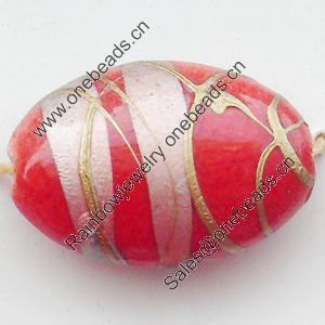 Spray-Painted Acrylic Beads, 20x13mm Sold by Bag