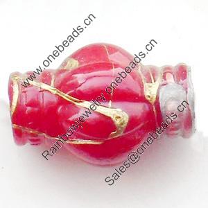 Spray-Painted Acrylic Beads, Lantern, 18x11mm Sold by Bag