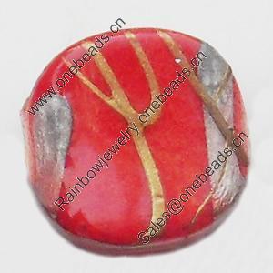 Spray-Painted Acrylic Beads, 12x11mm Sold by Bag
