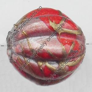 Spray-Painted Acrylic Beads, 13mm Sold by Bag