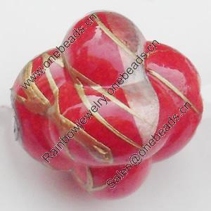 Spray-Painted Acrylic Beads, 17x16mm Sold by Bag