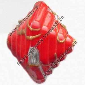 Spray-Painted Acrylic Beads, 17mm Sold by Bag