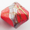 Spray-Painted Acrylic Beads, Faceted Bicone, 14x13mm Sold by Bag