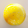 Spray-Painted Acrylic Beads, Flat Round 14mm, Sold by Bag 