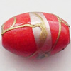 Spray-Painted Acrylic Beads, Oval, 13x9mm Sold by Bag