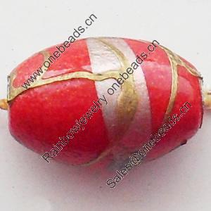 Spray-Painted Acrylic Beads, Oval, 13x9mm Sold by Bag