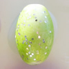 Spray-Painted Acrylic Beads, Oval 9x15mm, Sold by Bag 