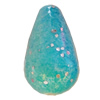 Spray-Painted Acrylic Beads, Teardrop 8x13mm, Sold by Bag 