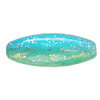 Spray-Painted Acrylic Beads, Oval 32x12mm, Sold by Bag 