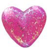 Spray-Painted Acrylic Beads, Heart 23x20mm, Sold by Bag 