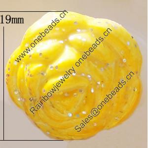 Spray-Painted Acrylic Beads, Flower 19mm, Sold by Bag 