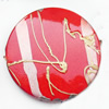 Spray-Painted Acrylic Beads, Flat Round, 41mm Sold by Bag