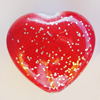 Spray-Painted Acrylic Beads, Heart 29x27mm, Sold by Bag 