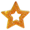 Spray-Painted Acrylic Beads, Star 38mm, Sold by Bag 