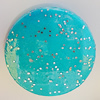 Spray-Painted Acrylic Beads, Flat Round 20mm, Sold by Bag 