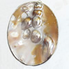 Shell Pendant, Flat Oval, 48x62mm, Sold by PC