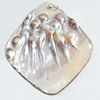 Shell Pendant, Diamond, 60x68mm, Sold by PC