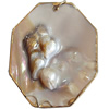 Shell Pendant, Polygon, 46x60mm, Sold by PC