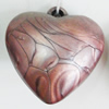 Red Bronze Acrylic Pendant, Heart 28x26mm, Sold by Bag 