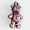 Red Bronze Acrylic Pendant, Bear 15x24mm, Sold by Bag 