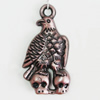Red Bronze Acrylic Pendant, Animal 25x52mm, Sold by Bag 