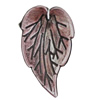 Red Bronze Acrylic Pendant, Leaf 24x41mm, Sold by Bag 