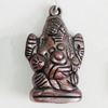 Red Bronze Acrylic Pendant, 25x41mm, Sold by Bag 