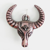 Red Bronze Acrylic Pendant, Animal Head 36x41mm, Sold by Bag 