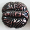 Red Bronze Acrylic Beads, 23mm, Sold by Bag 